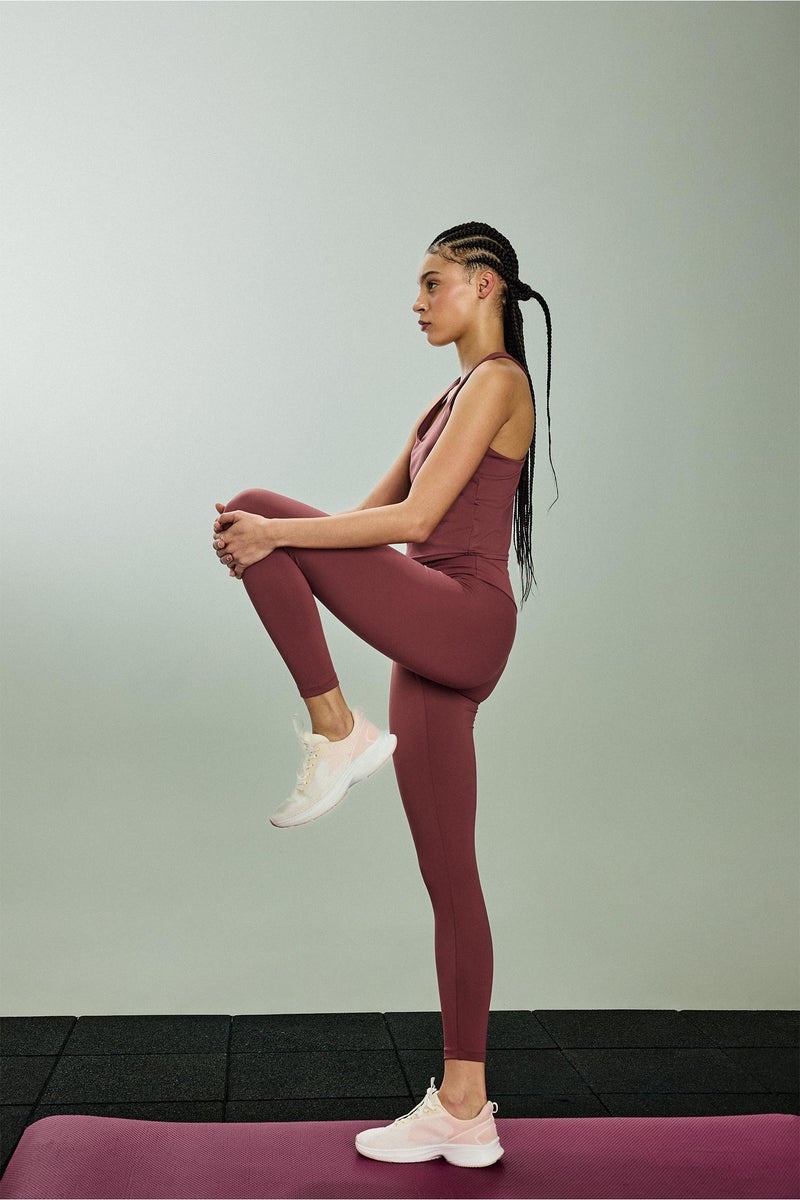 DeFacto Red Woman Slogan Print Waist Fitting Sports Leggings Casual - Image 2